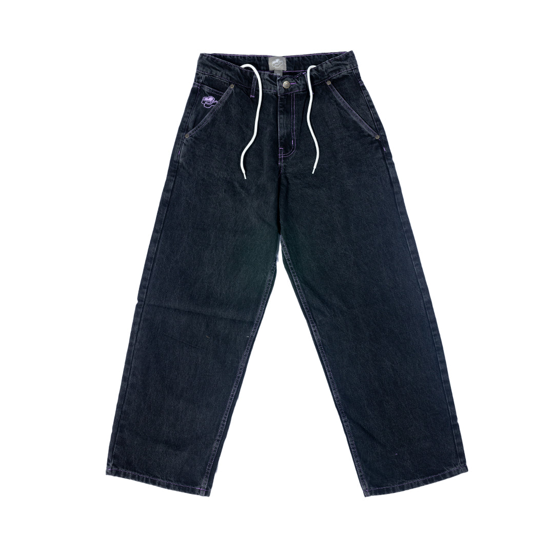 Black Denim Baggy Denim Pants